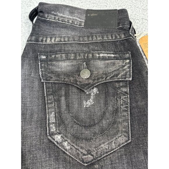 True Religion Mens 32 Distressed Silver Highlight Ricky Jeans USA Casual 90s Y2K - Picture 14 of 16
